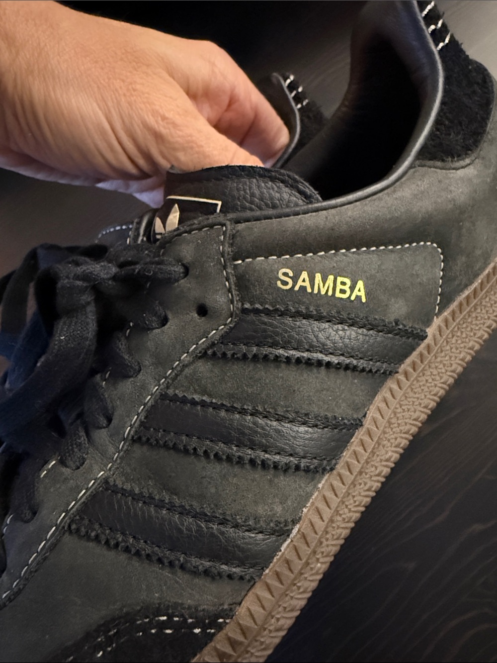 adidas Samba Dark Coffee Bean-Cappuccino-Black-Dark Gray All Leather Sneakers
